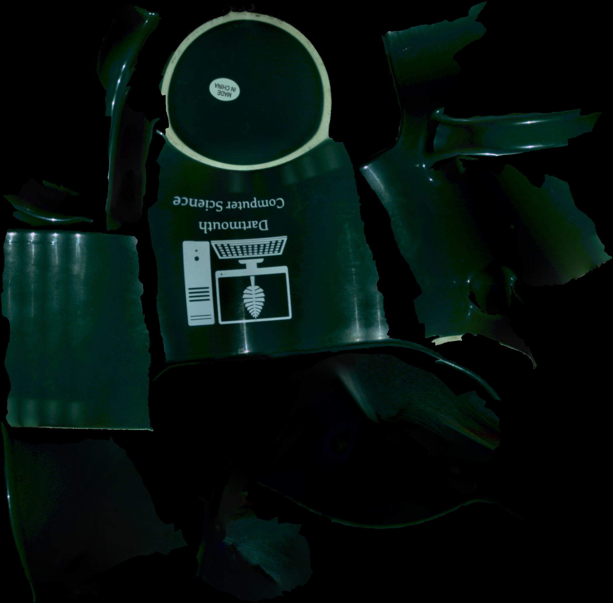 The texture of the mug from photogrammetry